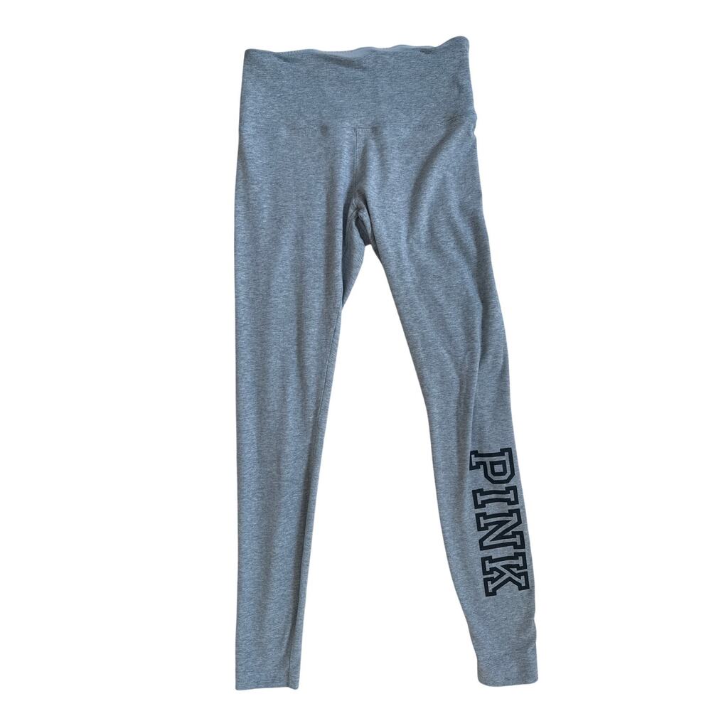 Victoria’s Secret Pink Yoga Grey Logo Leggings Small